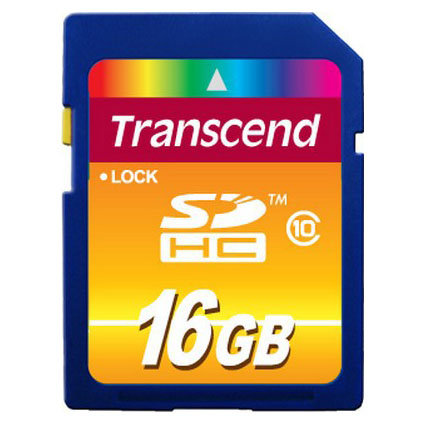 Карта памяти Transcend SDHC 16 Гб (10 класс скорости)