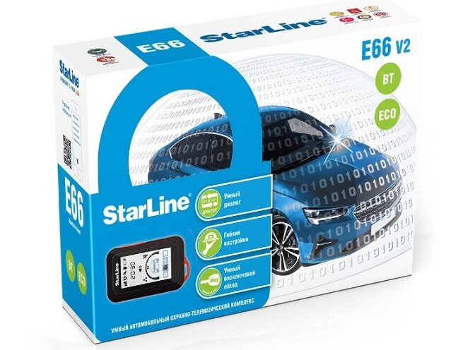Автосигнализация StarLine (СтарЛайн) E66 V2 BT ECO 2CAN+4LIN
